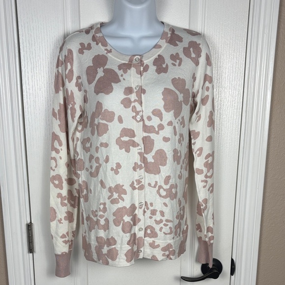 Daniel Rainn Women's Button Up Long Sleeve White/Pink Floral Cardigan Size S NWT - Picture 1 of 4